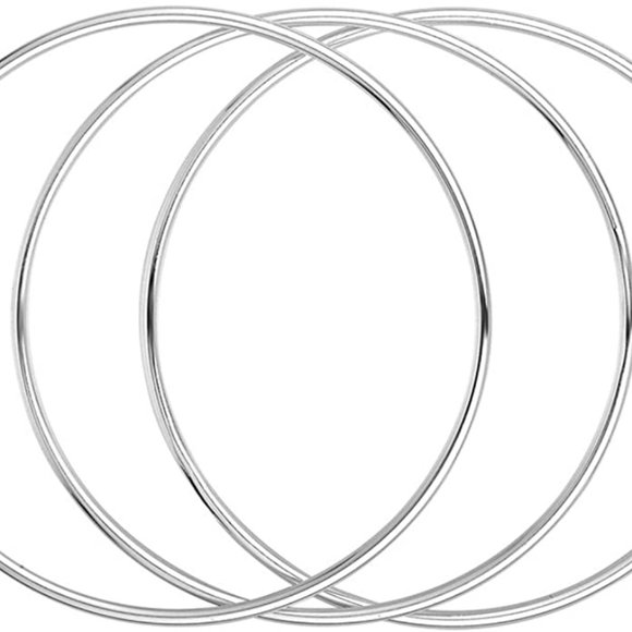 Jewelry - 3 Silver Bangle Bracelets Set